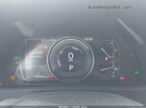 JTHP9JBH5L2024508 2020 LEXUS UX 250H Black Вид задніх сидінь