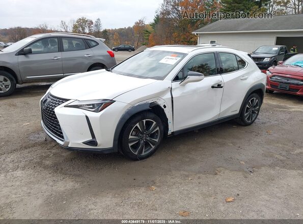 JTHU9JBH5K2013980 2019 LEXUS UX 250H White Առջևի ձախ երեք քառորդ տեսարան