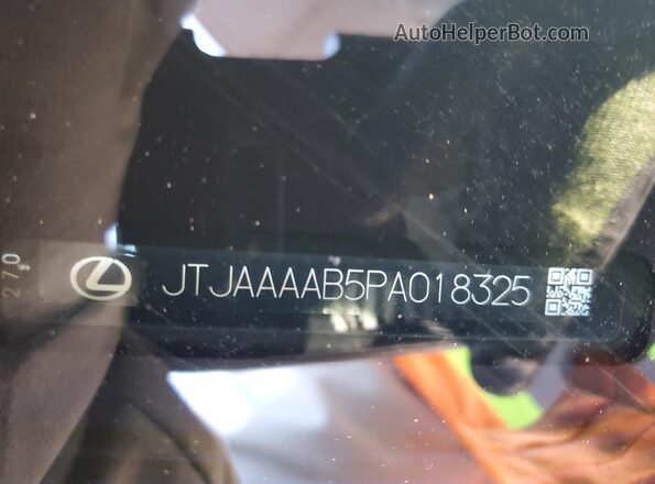 JTJAAAAB5PA018325 2023 LEXUS RZ Белый Вид наклейки с VIN-кодом