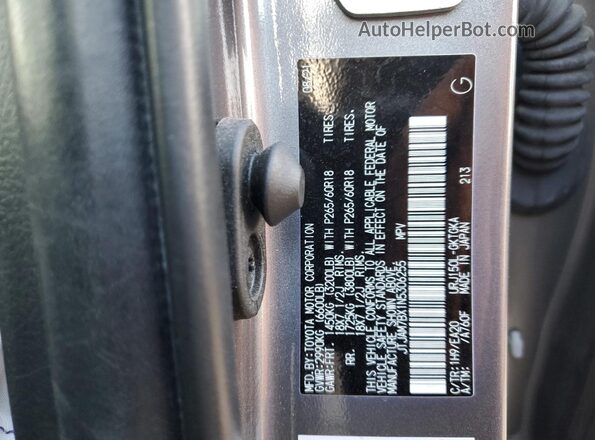 JTJAM7BX1N5306255 2022 LEXUS GX Gray VIN sticker view