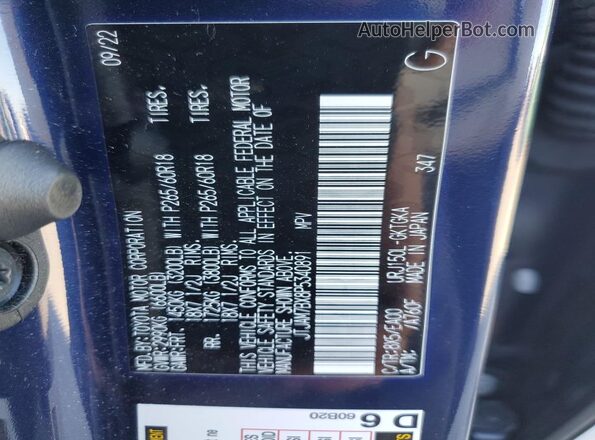 JTJAM7BX8P5340891 2023 LEXUS GX Синий Панорамный вид салона 360°