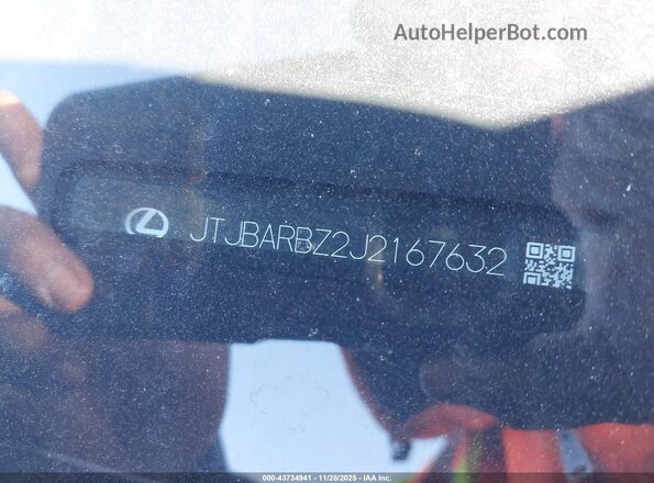 JTJBARBZ2J2167632 2018 LEXUS NX 300 White 