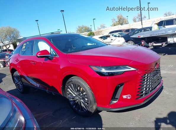 JTJCJMGA3R2021195 2024 LEXUS RX 450H+ Red Սալոնի հետևի տեսք