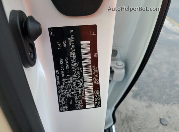 JTJDY7AX7L4313734 2020 LEXUS LX White Vista del compartimento del motor