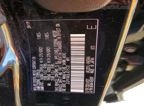 JTJFY7AX3L4315733 2020 LEXUS LX Black Widok komory silnika