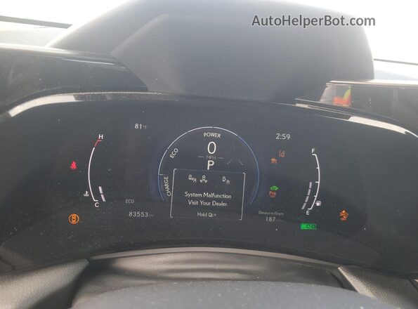 JTJHKCEZXN2004183 2022 LEXUS NX Silver Սարքավորումների վահանակի տեսք