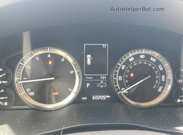 JTJHY7AX4K4288243 2019 LEXUS LX White ხელსაწყოთა პანელის ხედი