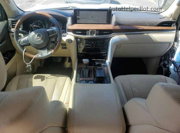 JTJHY7AX4K4288243 2019 LEXUS LX White წინა პანელის ხედი