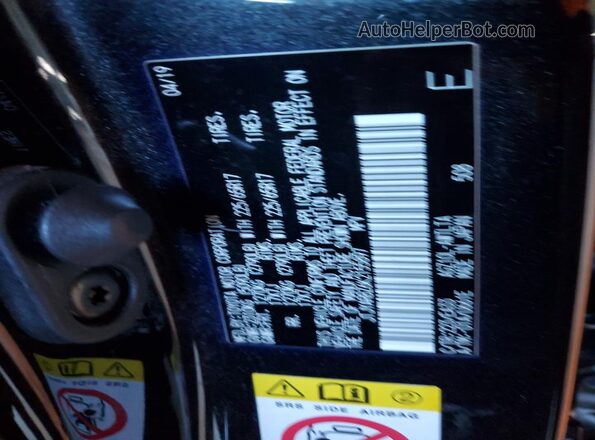 JTJYARBZ6K2155897 2019 LEXUS NX Black VIN sticker view