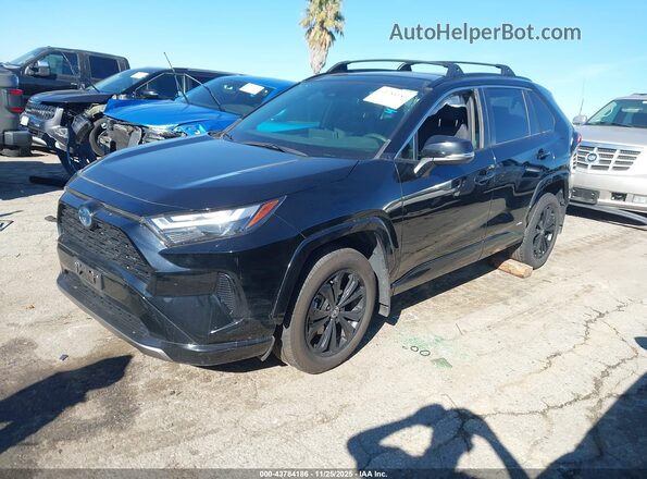 JTM16RFV7ND047407 2022 TOYOTA RAV4 HYBRID Black Vista tres cuartos delantera izquierda