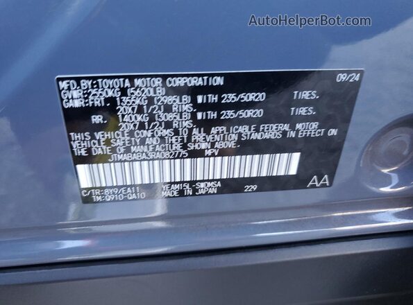 JTMABABA3RA082775 2024 SUBARU SOLTERRA Gray 