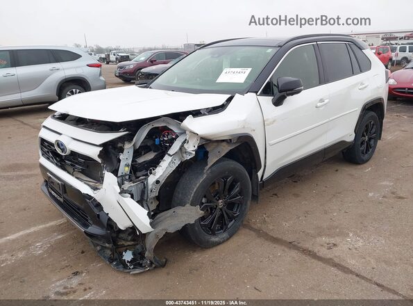 JTME6RFV0ND531341 2022 TOYOTA RAV4 HYBRID White Առջևի ձախ երեք քառորդ տեսարան