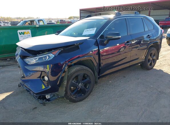 JTMEWRFV8KD502424 2019 TOYOTA RAV4 HYBRID Blue Vista tres cuartos delantera izquierda