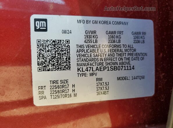 KL47LAEP1SB071114 2025 BUICK OTHER Red 