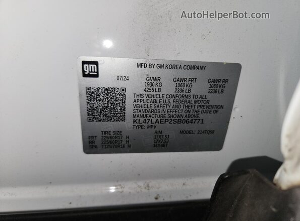 KL47LAEP2SB064771 2025 BUICK OTHER White Vista interior de 360 grados