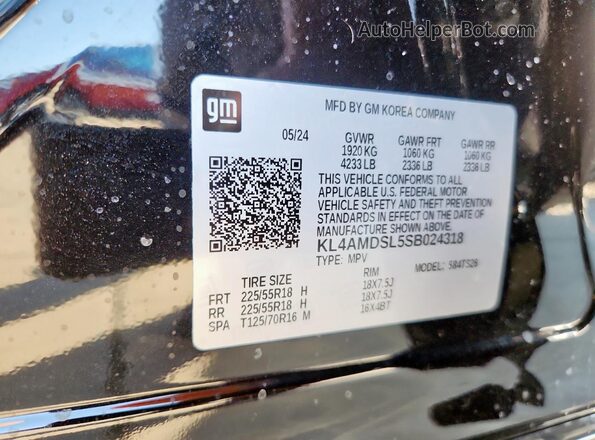 KL4AMDSL5SB024318 2025 BUICK ENCORE Black 