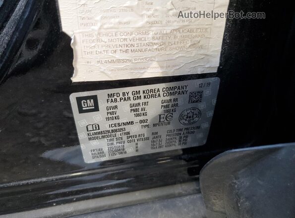 KL4MMBS29LB083253 2020 BUICK ENCORE Black Вид наклейки з VIN-кодом