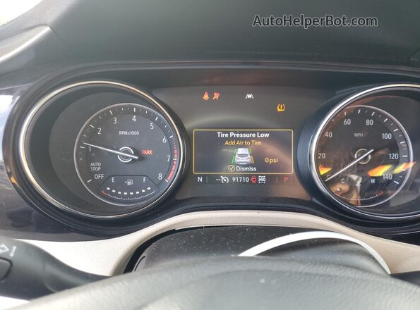 KL4MMCSL4LB102337 2020 BUICK ENCORE White Instrument cluster view