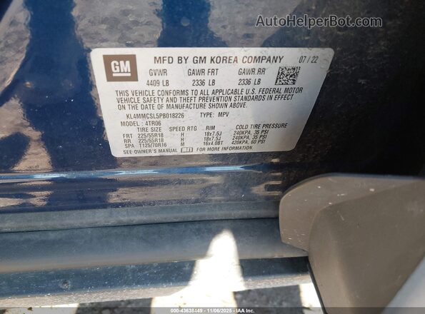 KL4MMCSL5PB018226 2023 BUICK ENCORE Blue Շարժիչի բաժամունքի տեսք