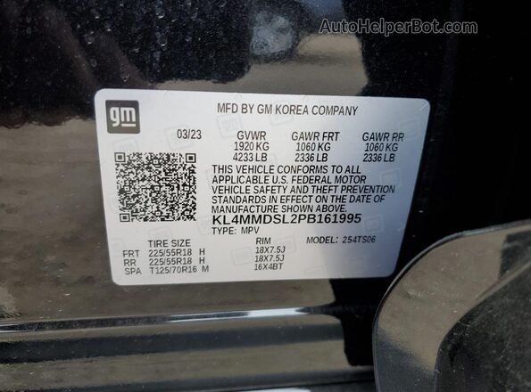 KL4MMDSL2PB161995 2023 BUICK ENCORE Black Widok komory silnika