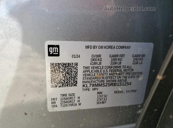 KL79MMS25RB151254 2024 CHEVROLET TRAILBLAZER Gray 