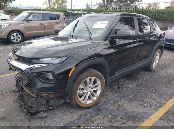 KL79MMS27NB103684 2022 CHEVROLET TRAILBLAZER Black Vista tres cuartos delantera izquierda