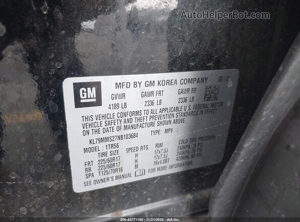 KL79MMS27NB103684 2022 CHEVROLET TRAILBLAZER Black Vista del compartimento del motor