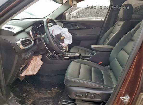 KL79MPS27NB011010 2022 CHEVROLET TRAILBLAZER Maroon Widok wnętrza z przodu