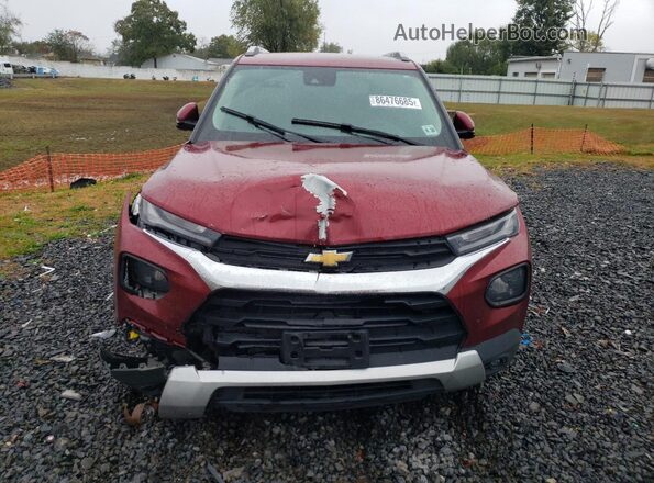 KL79MPSL8NB025054 2022 CHEVROLET TRAILBLAZER Red Widok z przodu