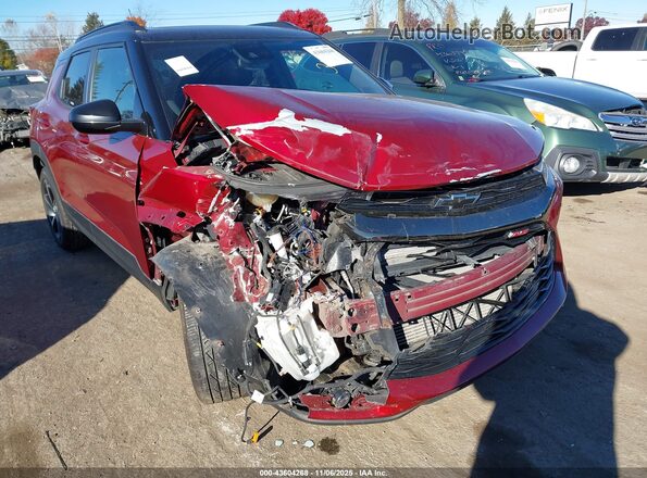 KL79MTSL0NB132477 2022 CHEVROLET TRAILBLAZER Red Вид спереду