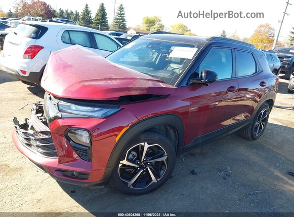 KL79MTSL0NB132477 2022 CHEVROLET TRAILBLAZER Red Передня ліва чверть