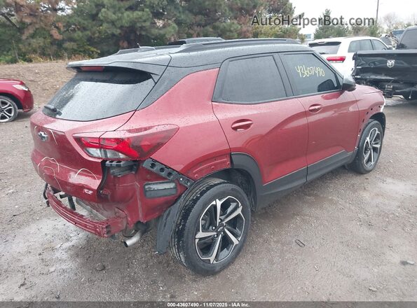 KL79MTSL6NB034148 2022 CHEVROLET TRAILBLAZER Красный Задняя правая четверть