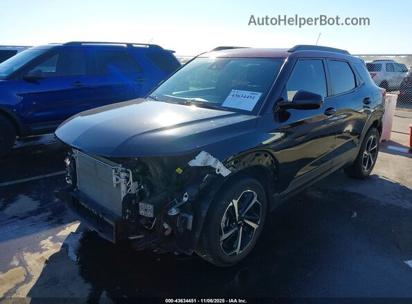 KL79MTSL9NB143896 2022 CHEVROLET TRAILBLAZER Black Передня ліва чверть