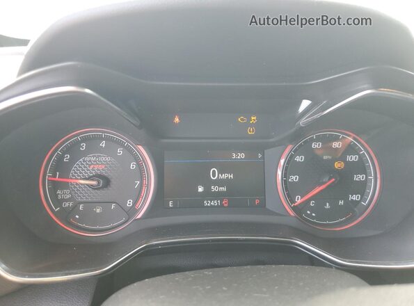 KL79MTSLXNB023749 2022 CHEVROLET TRAILBLAZER White ხელსაწყოთა პანელის ხედი