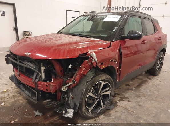 KL79MUSL6MB099182 2021 CHEVROLET TRAILBLAZER Burgundy Front left