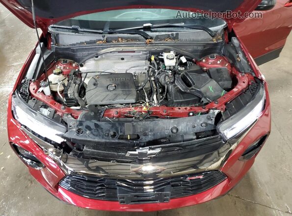 KL79MUSL7NB132501 2022 CHEVROLET TRAILBLAZER Maroon Engine compartment view
