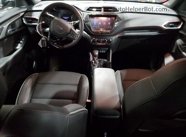 KL79MUSL7NB132501 2022 CHEVROLET TRAILBLAZER Maroon Dashboard view
