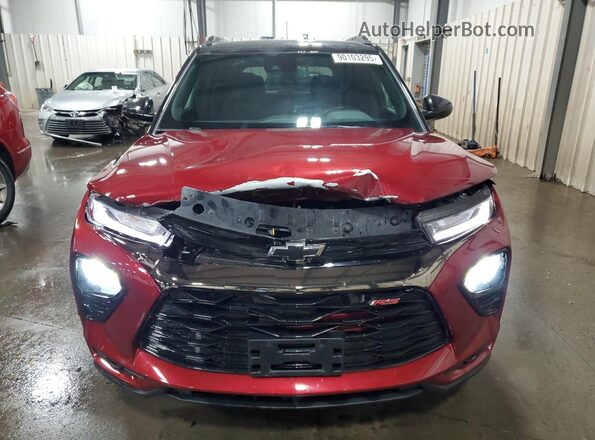 KL79MUSL7NB132501 2022 CHEVROLET TRAILBLAZER Maroon Front view