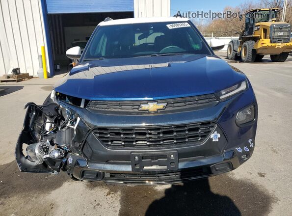 KL79MVSL1NB133889 2022 CHEVROLET TRAILBLAZER Blue Widok z przodu
