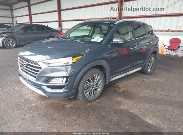 KM8J33AL9MU284857 2021 HYUNDAI TUCSON Gray Առջևի ձախ երեք քառորդ տեսարան