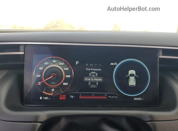 KM8JF3AE0PU263277 2023 HYUNDAI TUCSON Silver ხელსაწყოთა პანელის ხედი