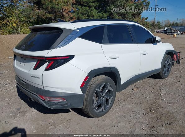 KM8JFCA12NU045562 2022 HYUNDAI TUCSON HYBRID White Задня права чверть