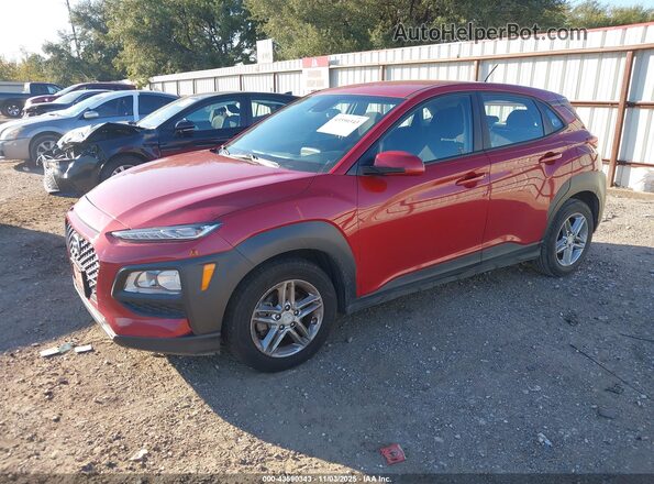 KM8K12AA4LU480108 2020 HYUNDAI KONA Red Առջևի ձախ երեք քառորդ տեսարան