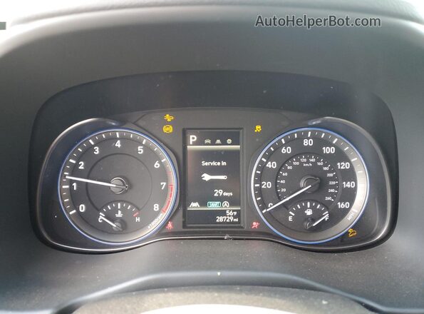KM8K2CAB3NU787252 2022 HYUNDAI KONA Серебряный Вид щитка приборов