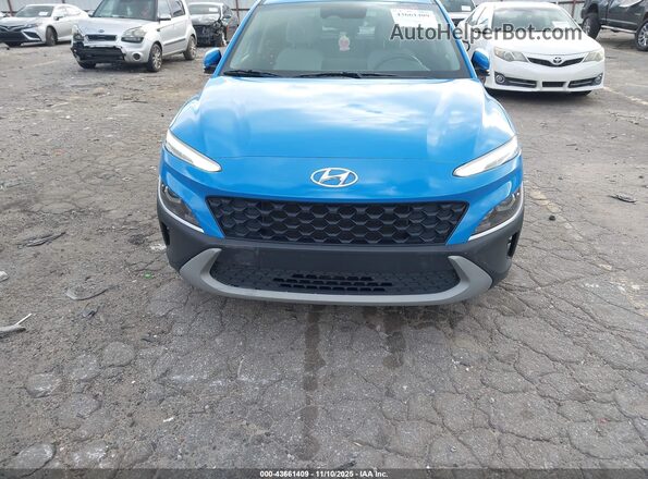KM8K32AB5NU766510 2022 HYUNDAI KONA Blue Widok zestawu wskaźników