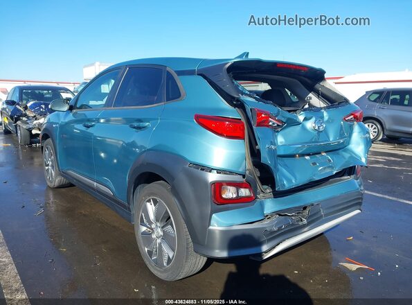 KM8K33AG8LU076958 2020 HYUNDAI KONA ELECTRIC Turquoise Tył lewy