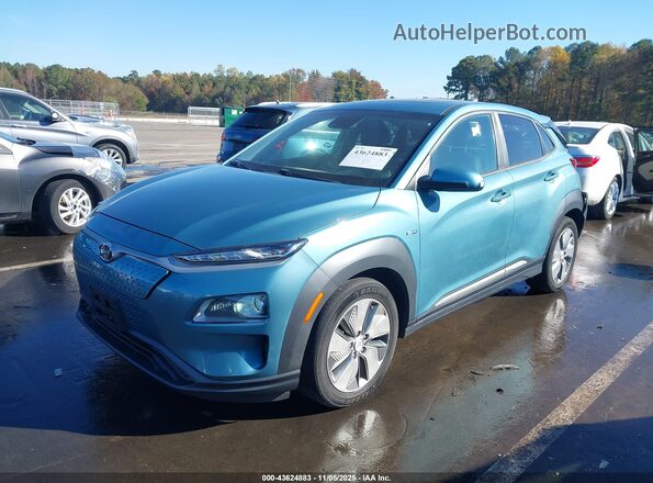 KM8K33AG8LU076958 2020 HYUNDAI KONA ELECTRIC Turquoise Przód lewy