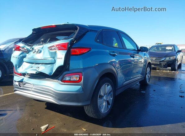 KM8K33AG8LU076958 2020 HYUNDAI KONA ELECTRIC Turquoise Tył prawy