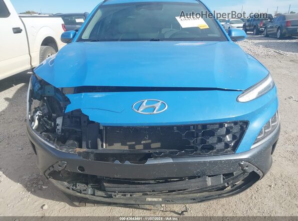 KM8K53A39NU926235 2022 HYUNDAI KONA Синий Вид задней части салона