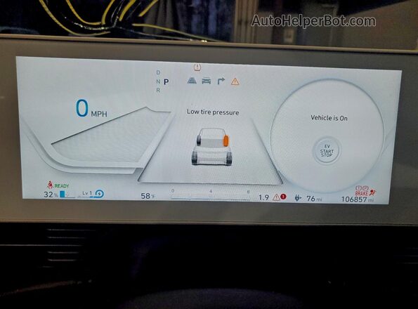 KM8KMDAF2NU086107 2022 HYUNDAI IONIQ White Vista del cuadro de instrumentos